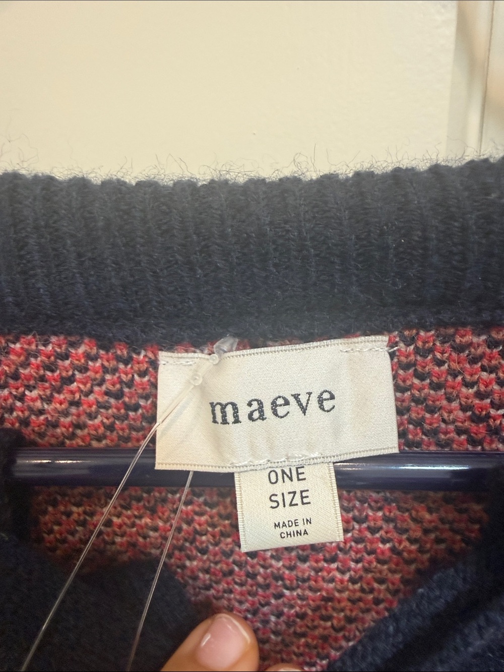 Maeve Black Cardigan with Red Speckle Knit - Picture 2 of 5